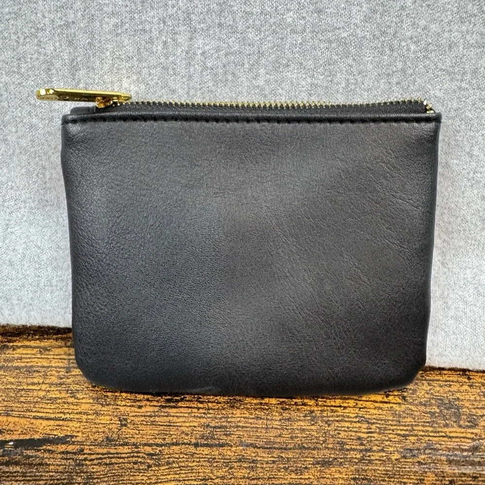 Rustic‎ Cuff Black w/Gold RC Logo Zipper Closure Storage Makeup Bag